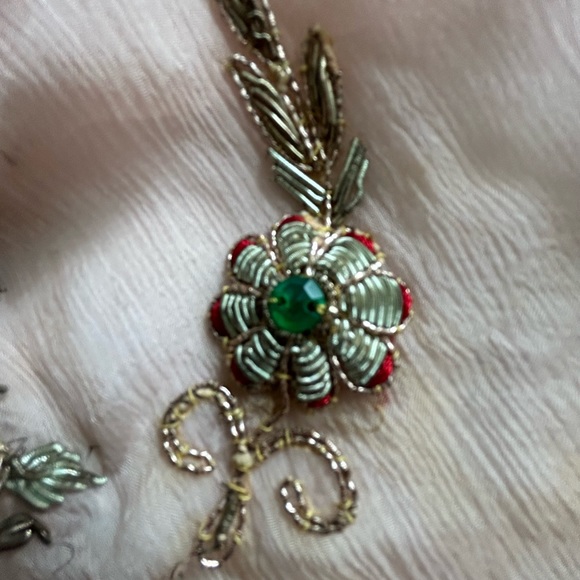 Vintage Beaded Silk Wrap - Picture 4 of 4